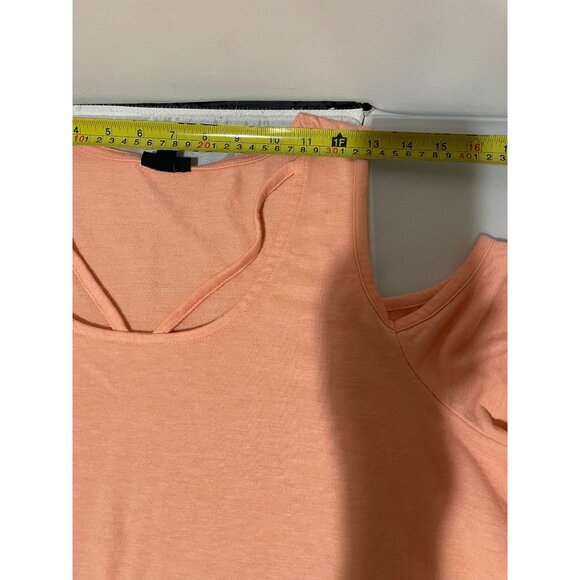 Torrid Women's Peach Racerback Tank Top Size 0 Polyester Rayon Blend - Picture 12 of 13